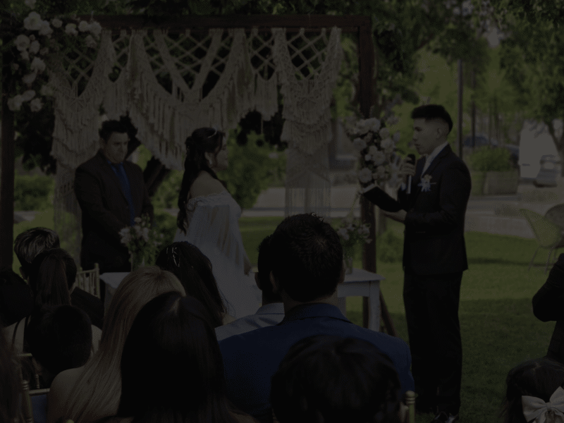 Ceremonia de matrimonio al aire libre en Casa Atenas